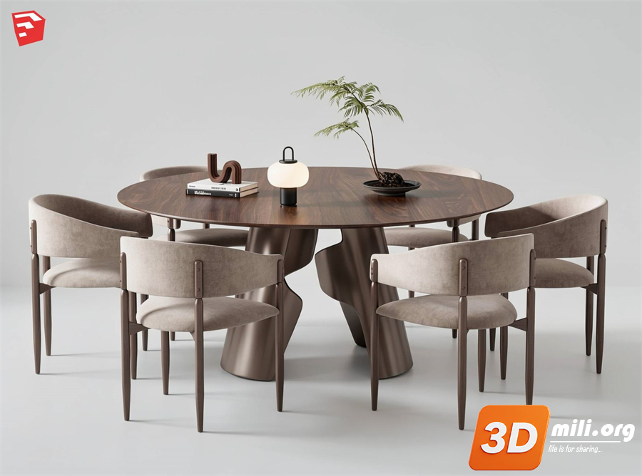 Dining Table Set Skp Files